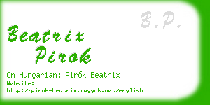 beatrix pirok business card