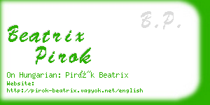 beatrix pirok business card
